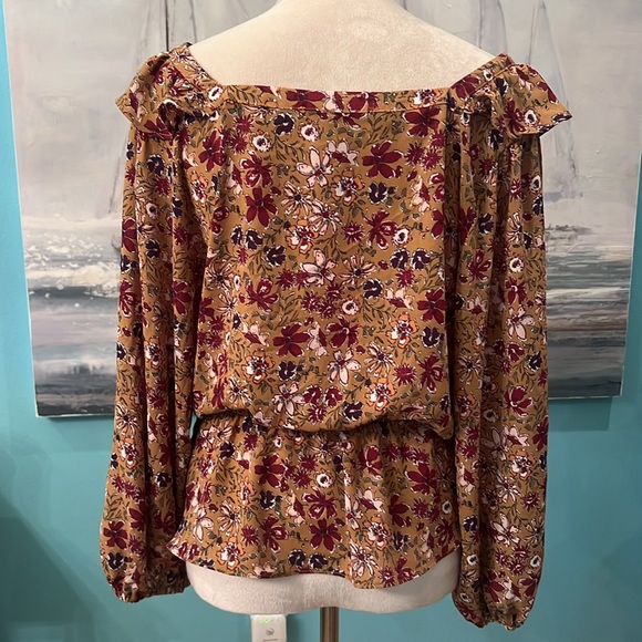 NWT Collective Concepts Floral Blouse, XL - Picture 3 of 8